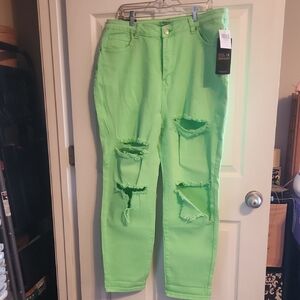 Hot Topic Green Skinny Jeans Vibrant Style